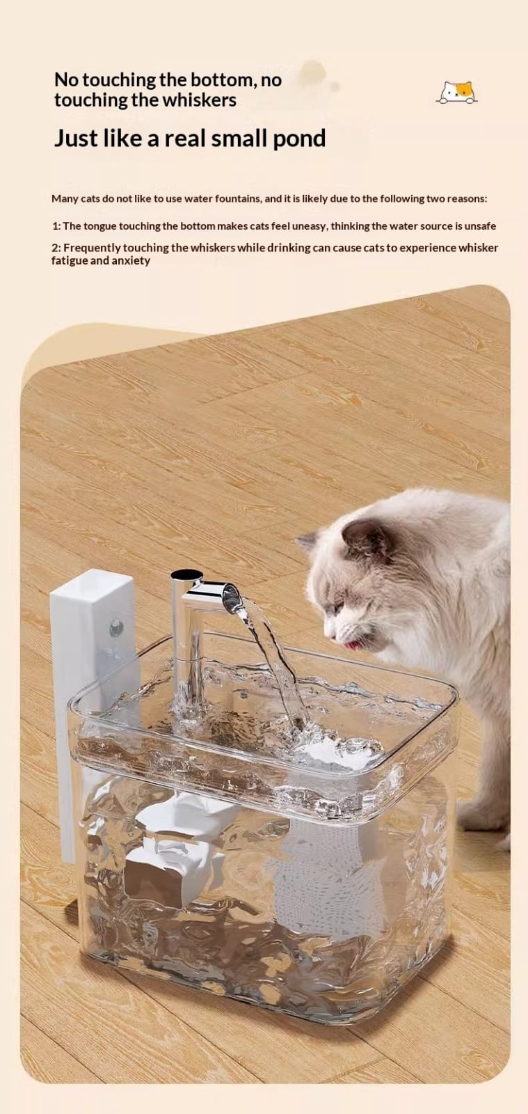 Smart Silent Cat Water Fountain