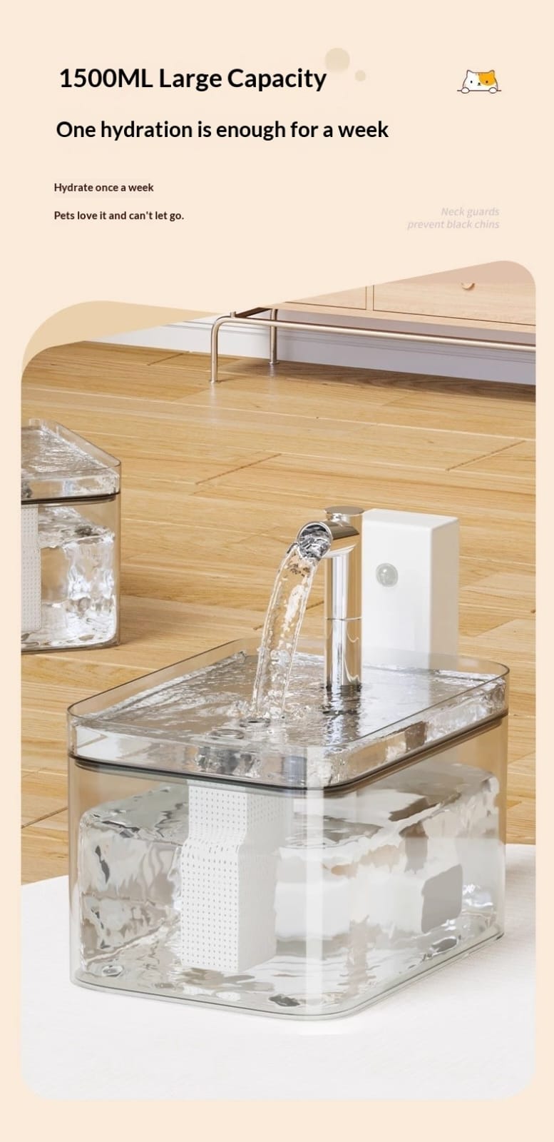 Smart Silent Cat Water Fountain