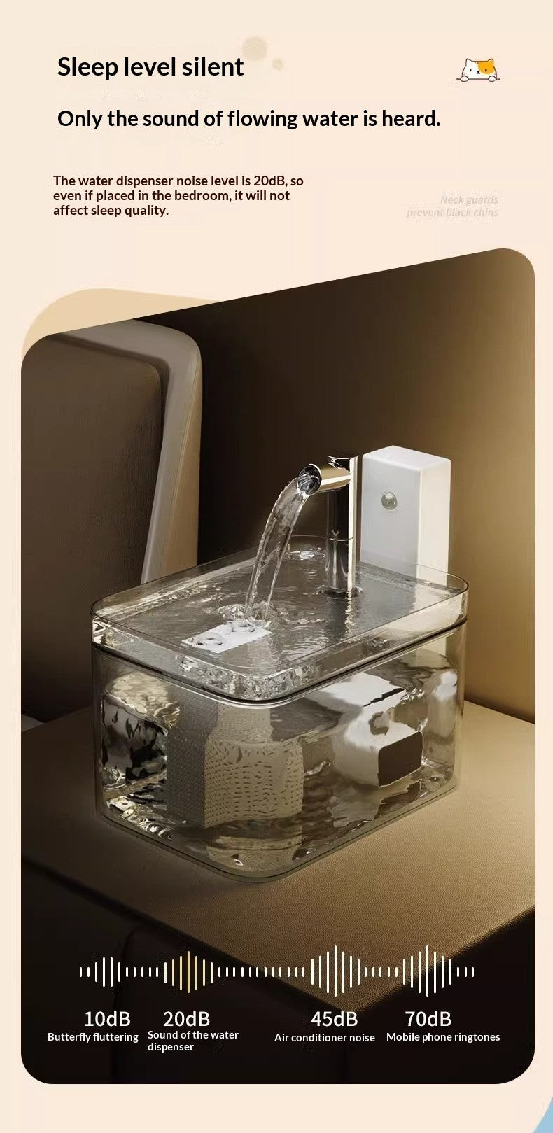 Smart Silent Cat Water Fountain